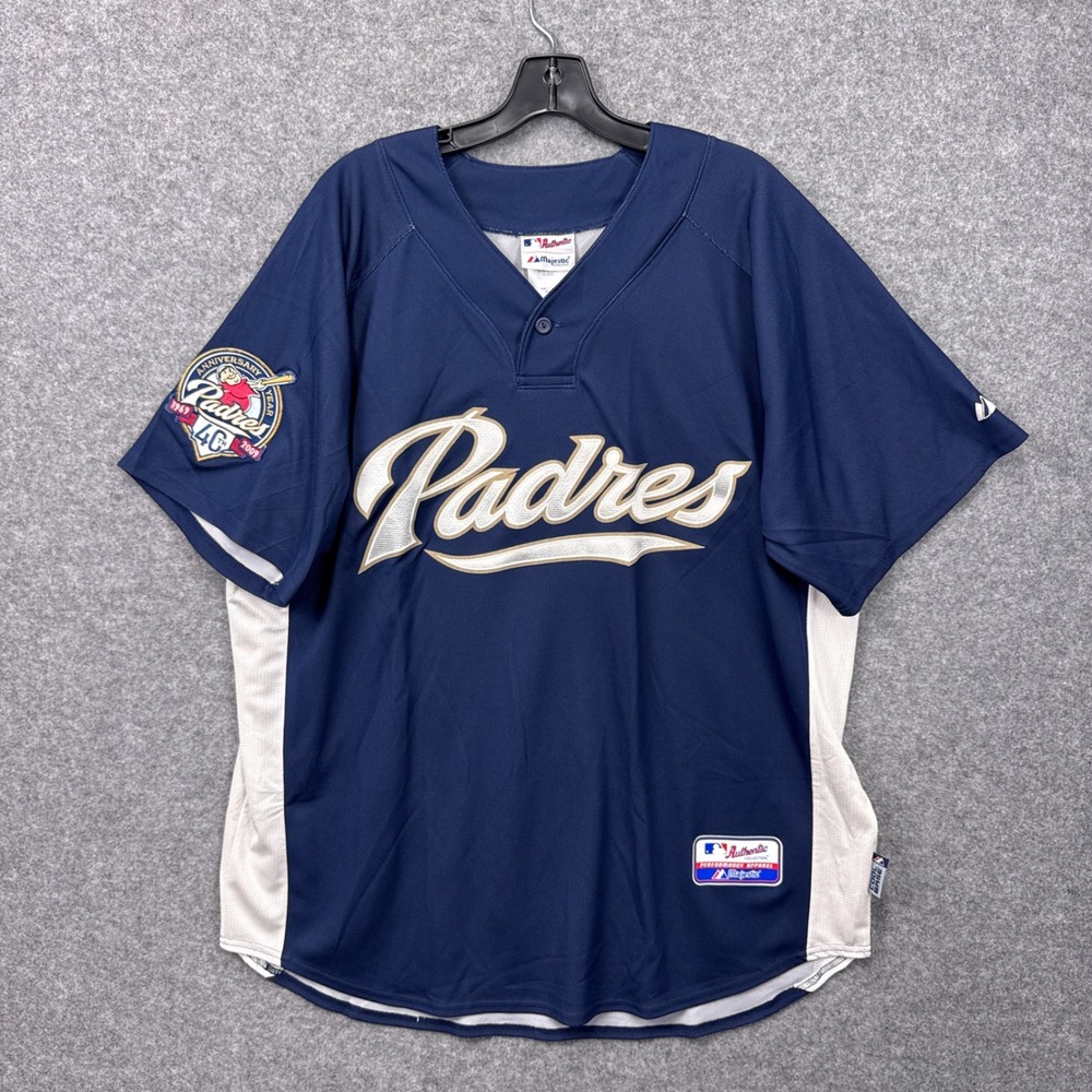 Majestic San Diego Padres Jersey XL Navy Blue 40th Anniversary Tony Gwynn 19